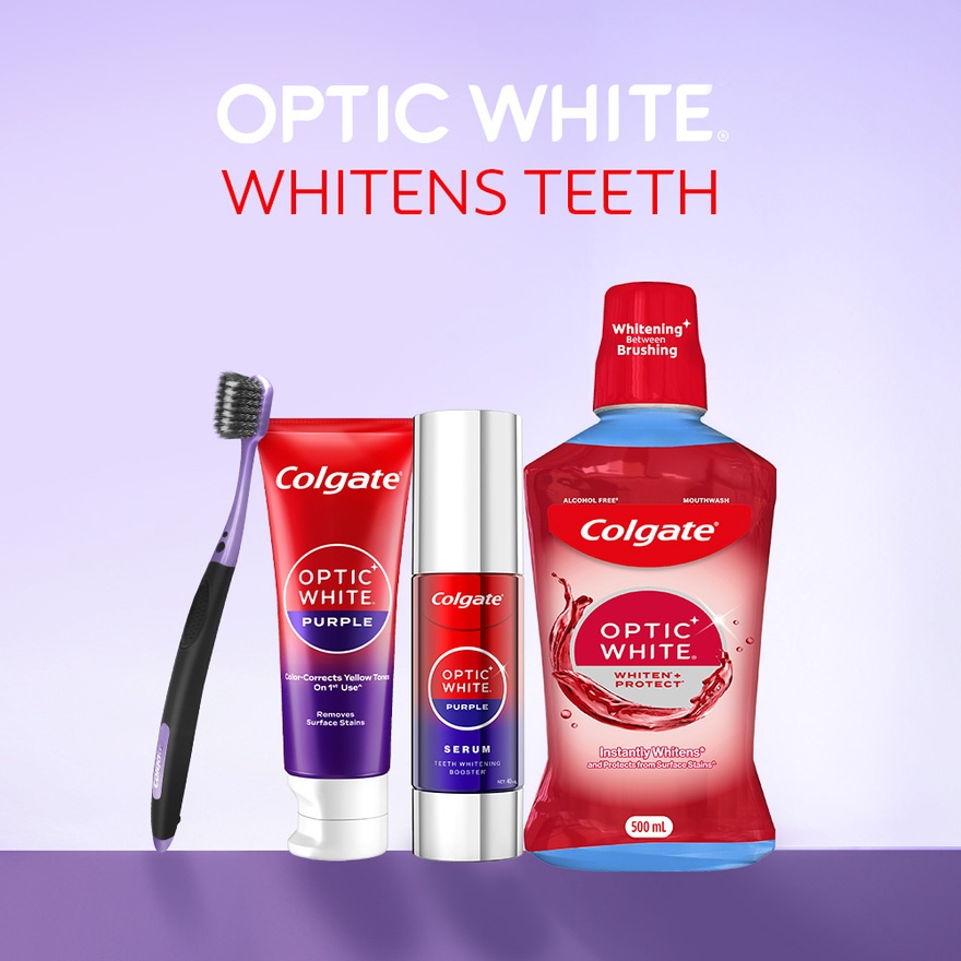 Colgate Optic White Purple Toothbrush 2s image