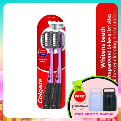 COLGATE - Colgate Optic White Purple Toothbrush 2s