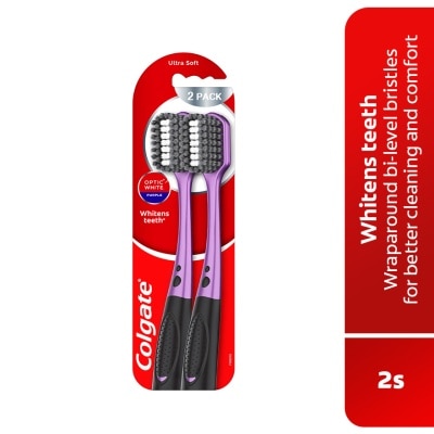 COLGATE - Colgate Optic White Purple Toothbrush 2s