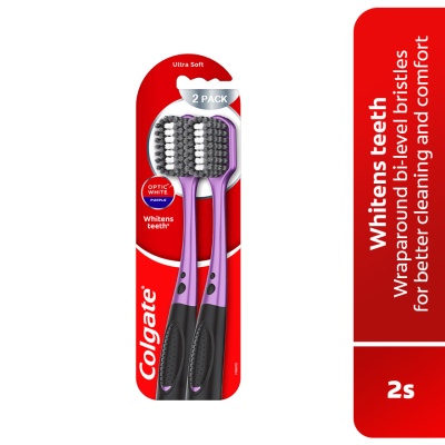 COLGATE Colgate Optic White Purple Toothbrush 2s image