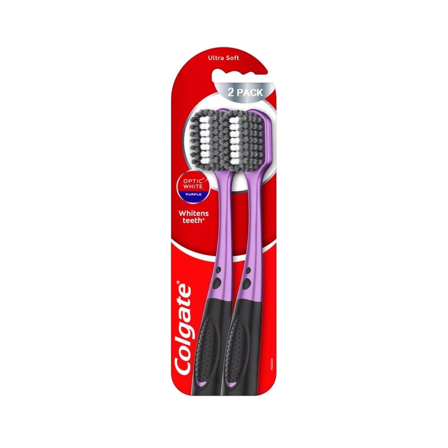 Optic White Purple Toothbrush 2s