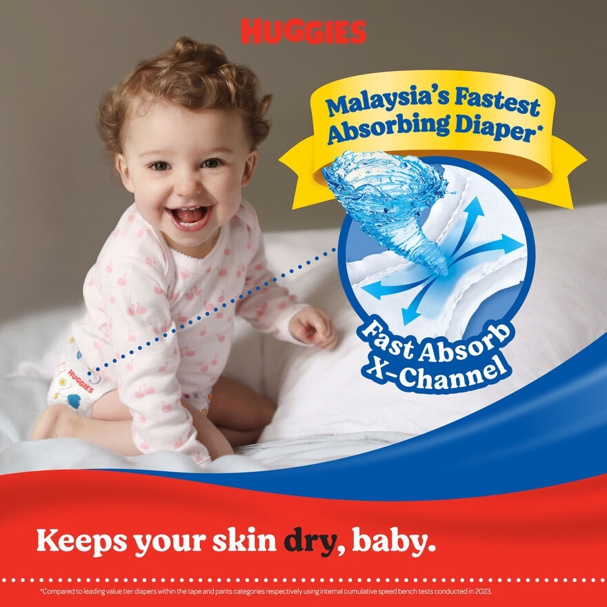 Dry Pants Diapers Value Twin Pack XXL (34SX2) - Absorbent and dry diapers for baby