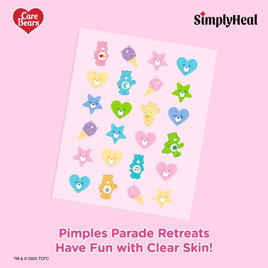 Care Bears Shiny Hug Day & Night Premium Hydrocolloid Acne Patch 24s