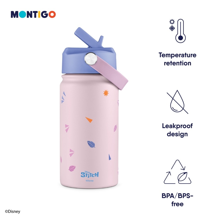 Disney Stitch Ohana Pink Mini Ace Bottle 14oz