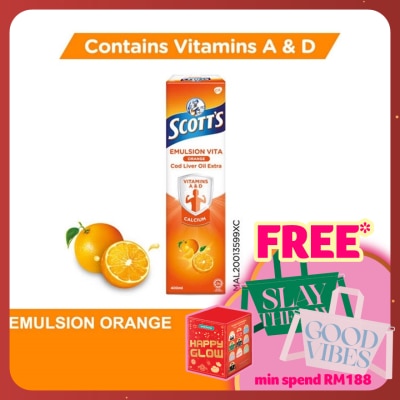 SCOTT'S Emulsion Cod Liver Oil Orange Vit A & D 400ML