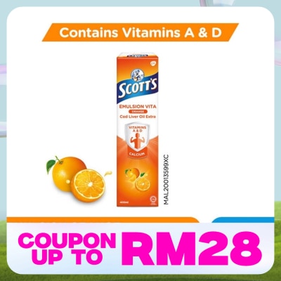 SCOTT'S Emulsion Cod Liver Oil Orange Vit A & D 400ML