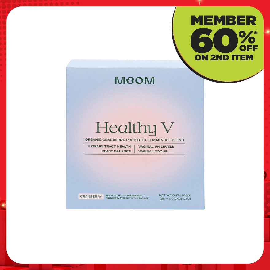 Healthy V Organic Cranberry, Probiotic, D Mannose Blend 30s