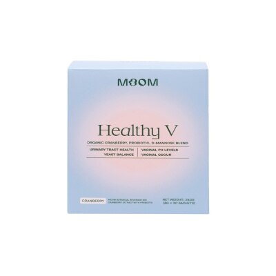 MOOM Healthy V Organic Cranberry, Probiotic, D Mannose Blend 30s