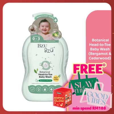 BZU BZU Botanical Head-to-Toe Baby Wash (Bergamot & Cedarwood) - 600ml