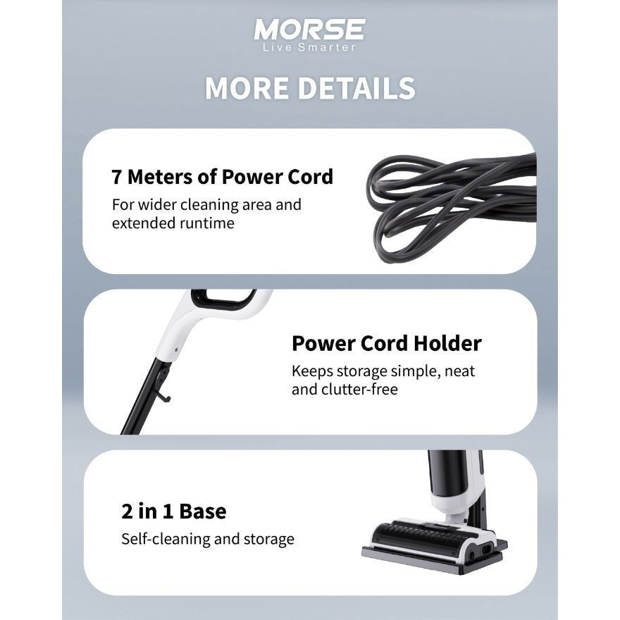 Morse Steam Floor Washer V8 With 14000Pa Suction Power