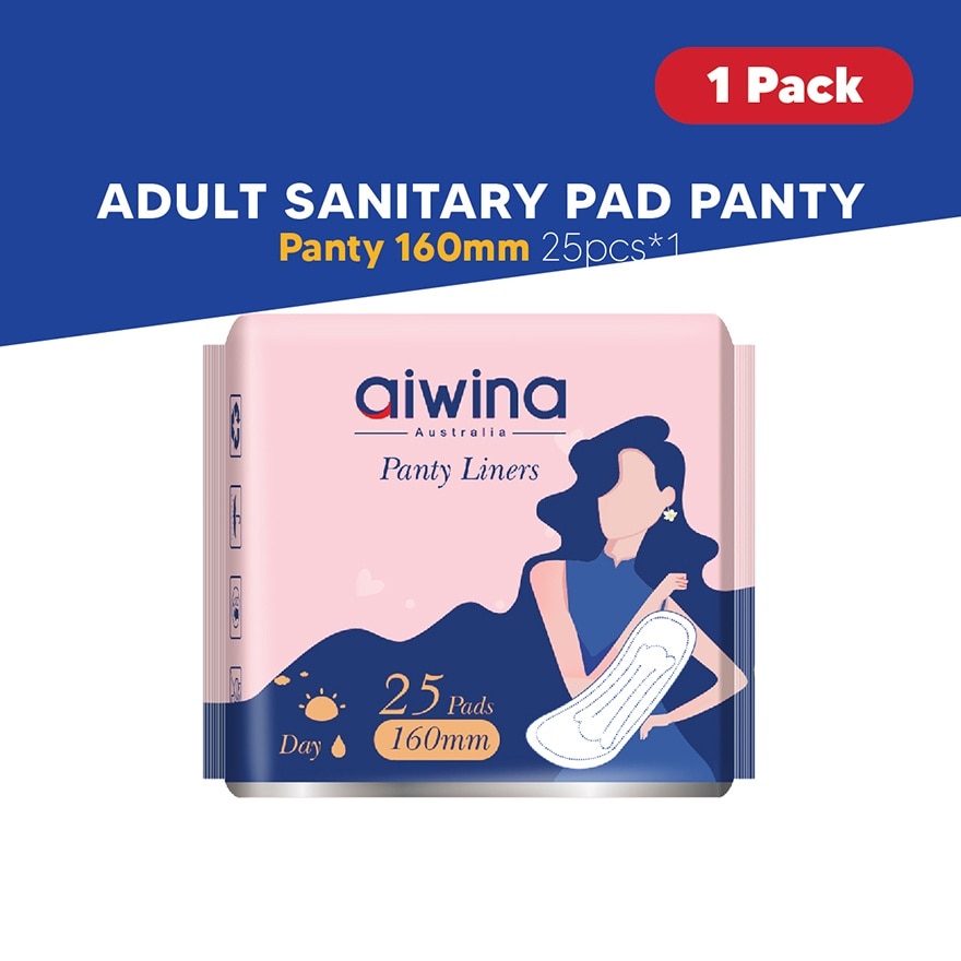 Adult Day Night Comfort Soft Precious Whisper Sanitary Panty Liner (160mm 25pcs x 1Pack)