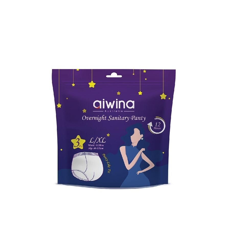 Adult Overnight Sanitary Panties (L/XL 3pcs x 1Pack)