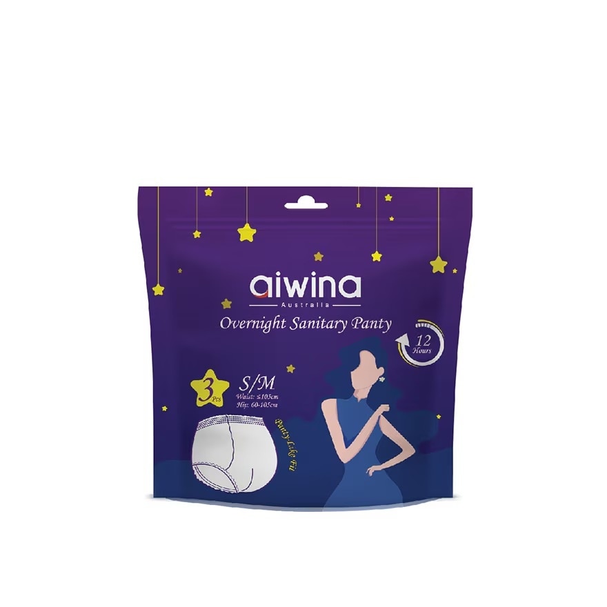 Adult Overnight Sanitary Panties (S/M 3pcs x 1Pack)
