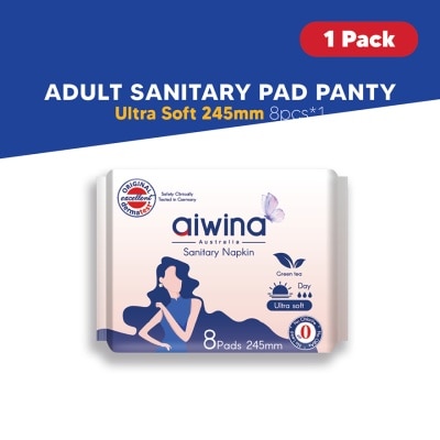 AIWIBI Adult Day Night Comfort Soft Precious Whisper Sanitary Pad (245mm 8pcs x 1Pack)