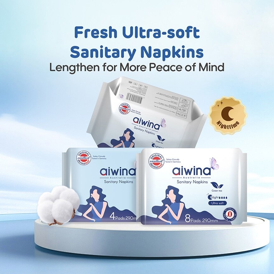 Adult Day Night Comfort Soft Precious Whisper Sanitary Pad (290mm 8pcs x 1Pack)