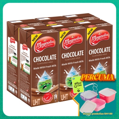 MAGNOLIA - UHT Chocolate Flavoured 100% Fresh Milk 6x200ml