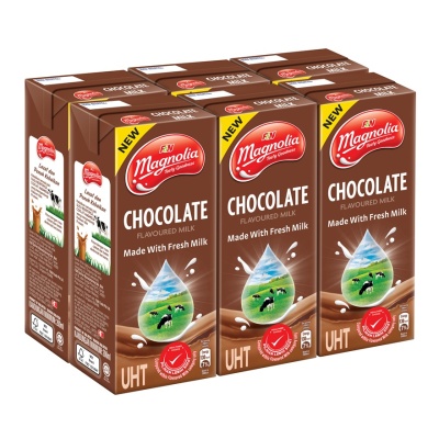 MAGNOLIA - UHT Chocolate Flavoured 100% Fresh Milk 6x200ml