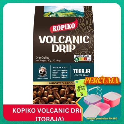 KOPIKO - Volcanic Drip Coffee with Toraja Coffee Beans 10x8g