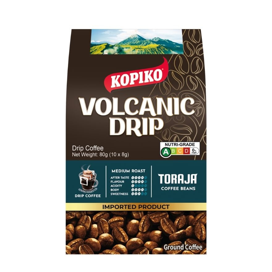 Volcanic Drip Coffee with Toraja Coffee Beans 10x8g