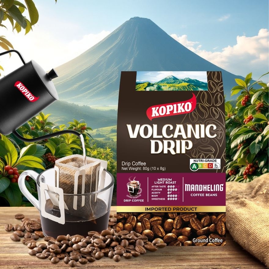 Volcanic Drip Coffee with Mandheling Coffee Beans 10x8g