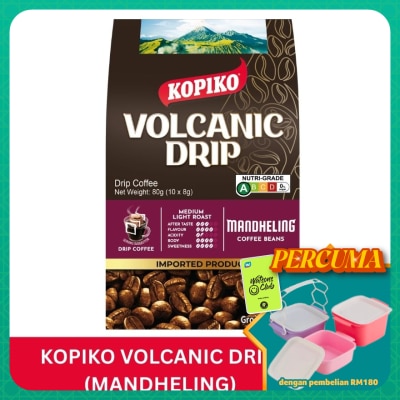 KOPIKO - Volcanic Drip Coffee with Mandheling Coffee Beans 10x8g