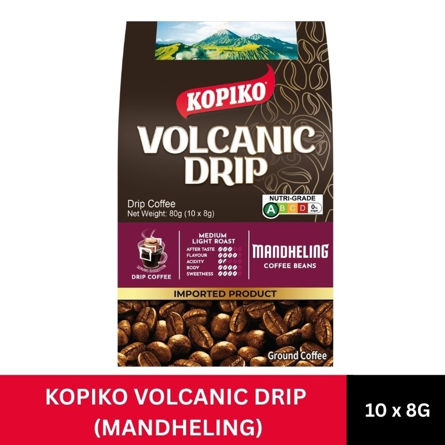 Volcanic Drip Coffee with Mandheling Coffee Beans 10x8g