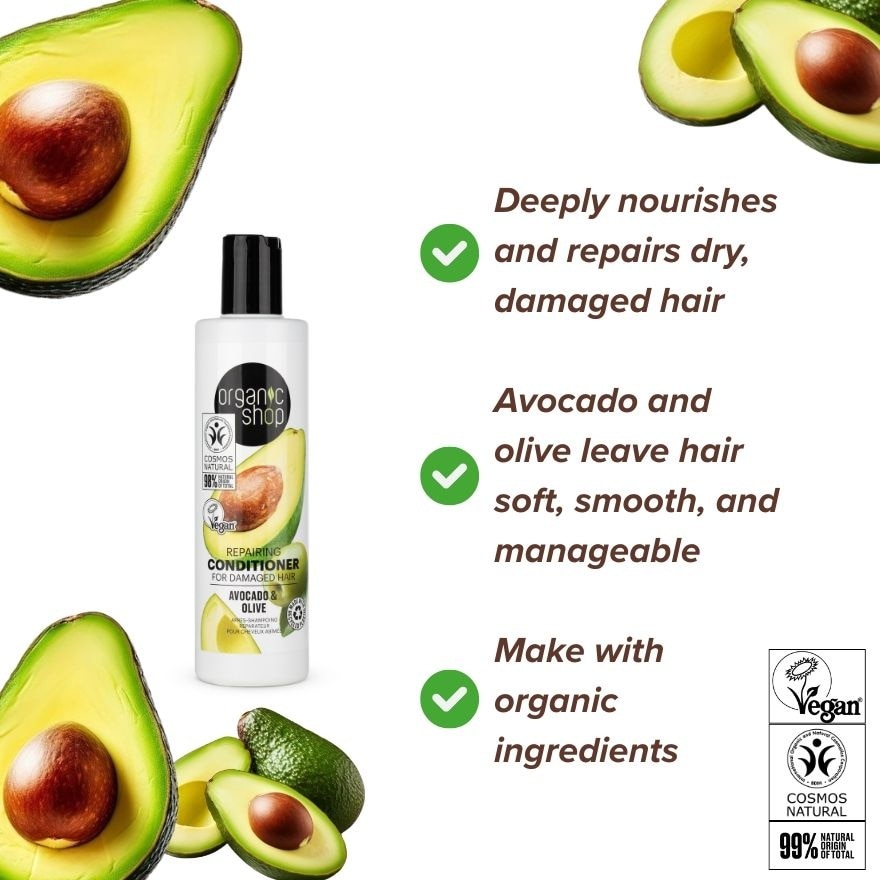 Avocado & Olive Conditioner for Damaged Hair 280ml