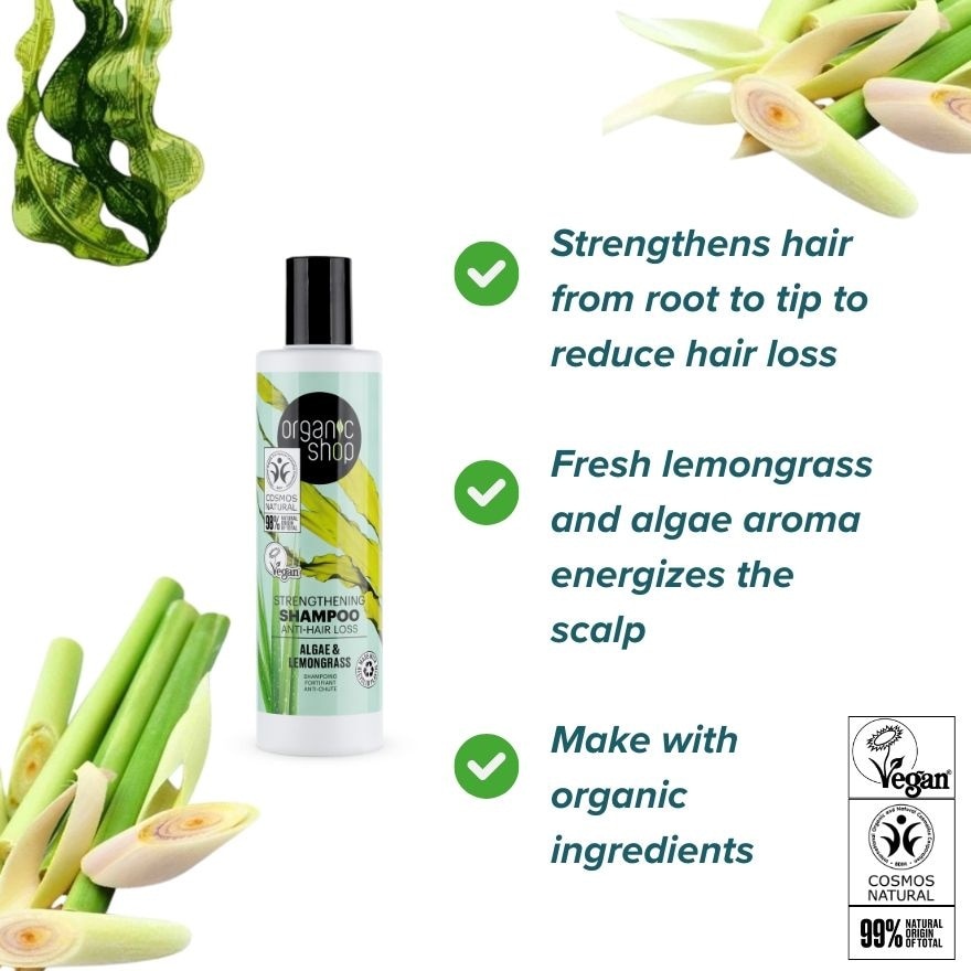 Algae & Lemongrass Shampoo for Anti-Hair Loss 280ml