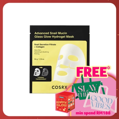 COSRX Advanced Snail Mucin Glass Glow Hydrogel Mask 1s