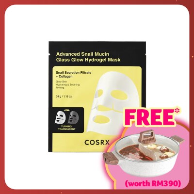 COSRX Advanced Snail Mucin Glass Glow Hydrogel Mask 1s