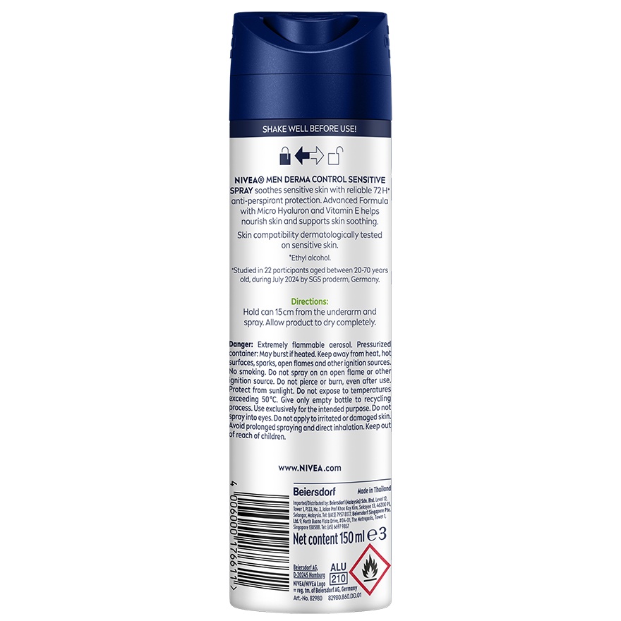 Deodorant Derma Control Sensitive Spray 150ml
