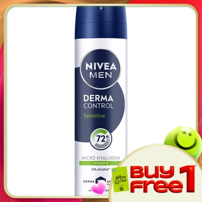 NIVEA FOR MEN - Deodorant Derma Control Sensitive Spray 150ml