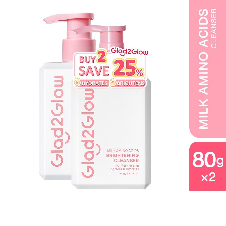 Milk Amino Acids Brightening Cleanser Twin Pack (2x80g)