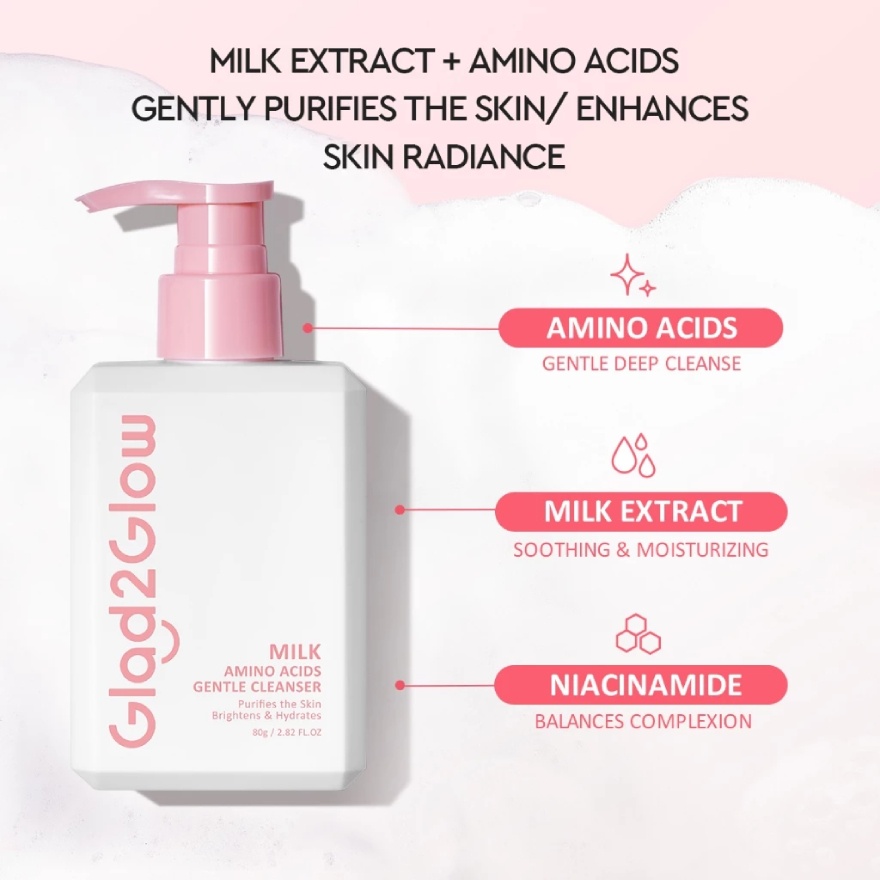 Milk Amino Acids Brightening Cleanser Twin Pack (2x80g) image