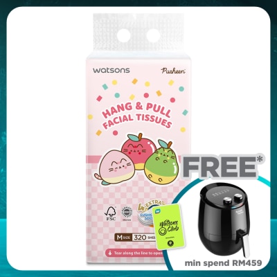 WATSONS Pusheen Velvet Hang & Pull Facial Tissue 4ply x 320sheets x 1s