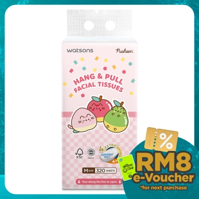 WATSONS Pusheen Velvet Hang & Pull Facial Tissue 4ply x 320sheets x 1s