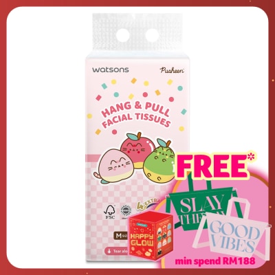 WATSONS Pusheen Velvet Hang & Pull Facial Tissue 4ply x 320sheets x 1s