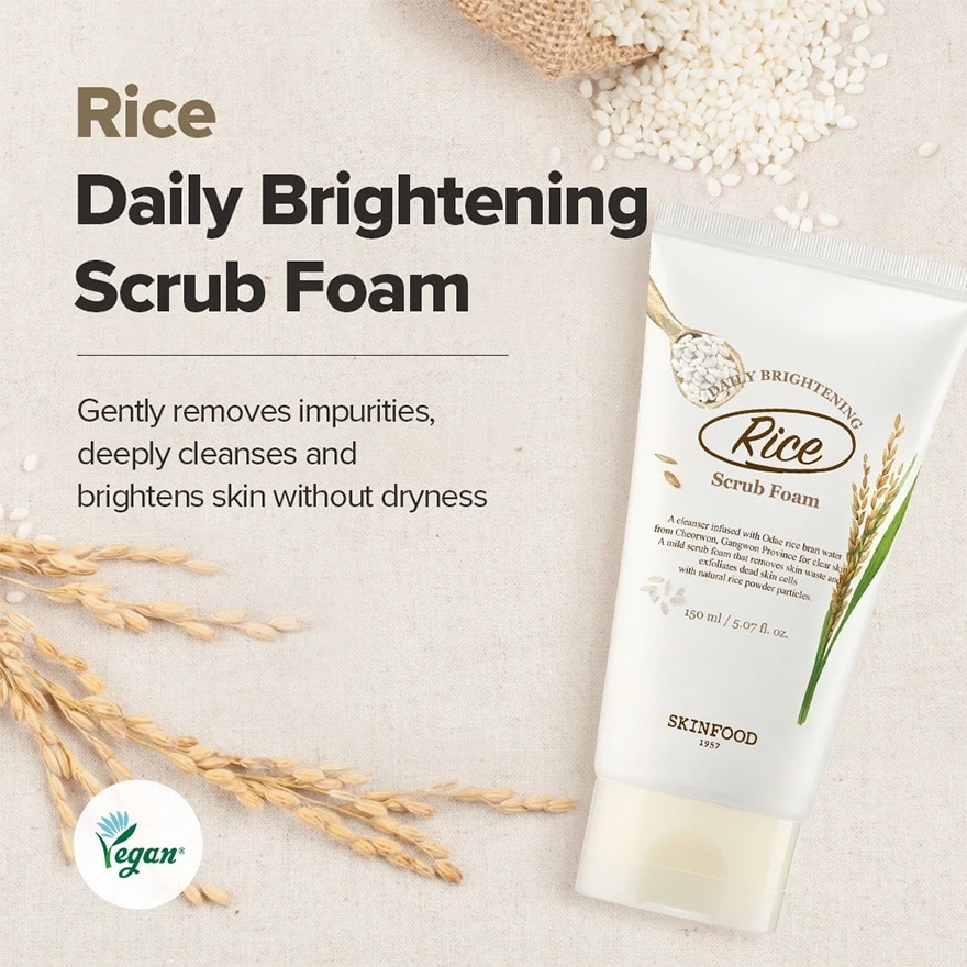 Rice Brightening Scrub Foam 150ml
