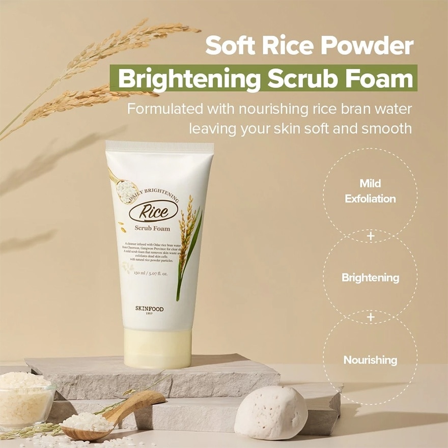 Rice Brightening Scrub Foam 150ml