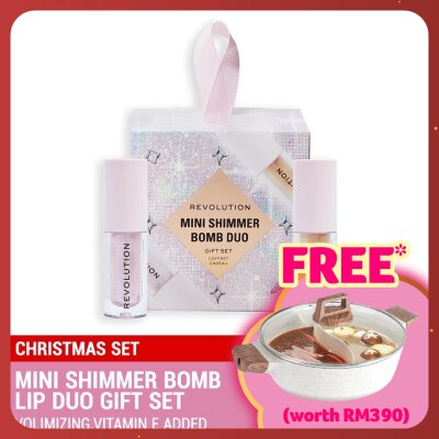 REVOLUTION Mini Shimmer Bomb Lip Duo Gift Set