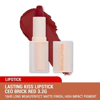 REVOLUTION Lasting Kiss Lipstick CEO Brick Red