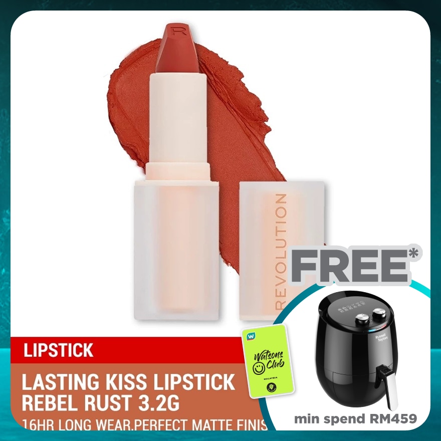 REVOLUTION Lasting Kiss Lipstick Rebel Rust