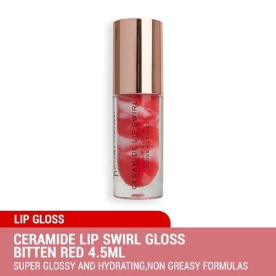 REVOLUTION Ceramide Lip Swirl Gloss Bitten Red