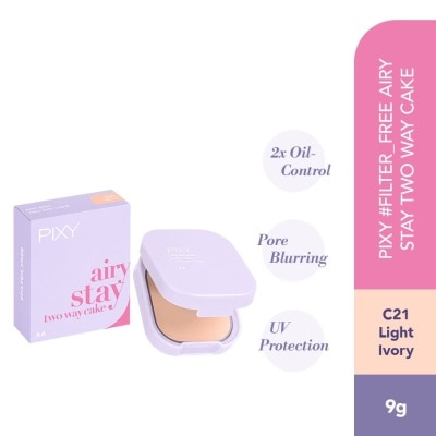 PIXY Filter Free Airy Stay Two Way Cake C21 Light Ivory 9g