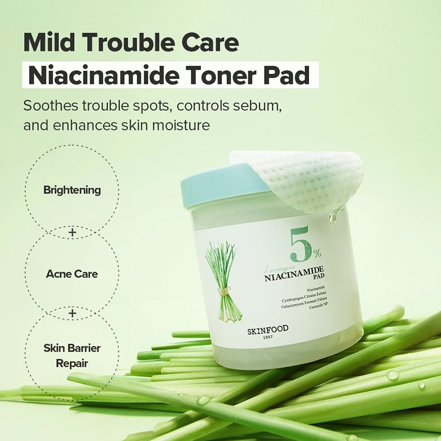 5% Lemongrass Niacinamide Pad 60S
