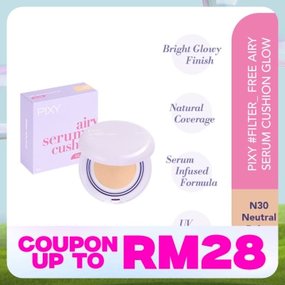 PIXY Filter Free Airy Serum Cushion Glow N30 Neutral Beige 15g