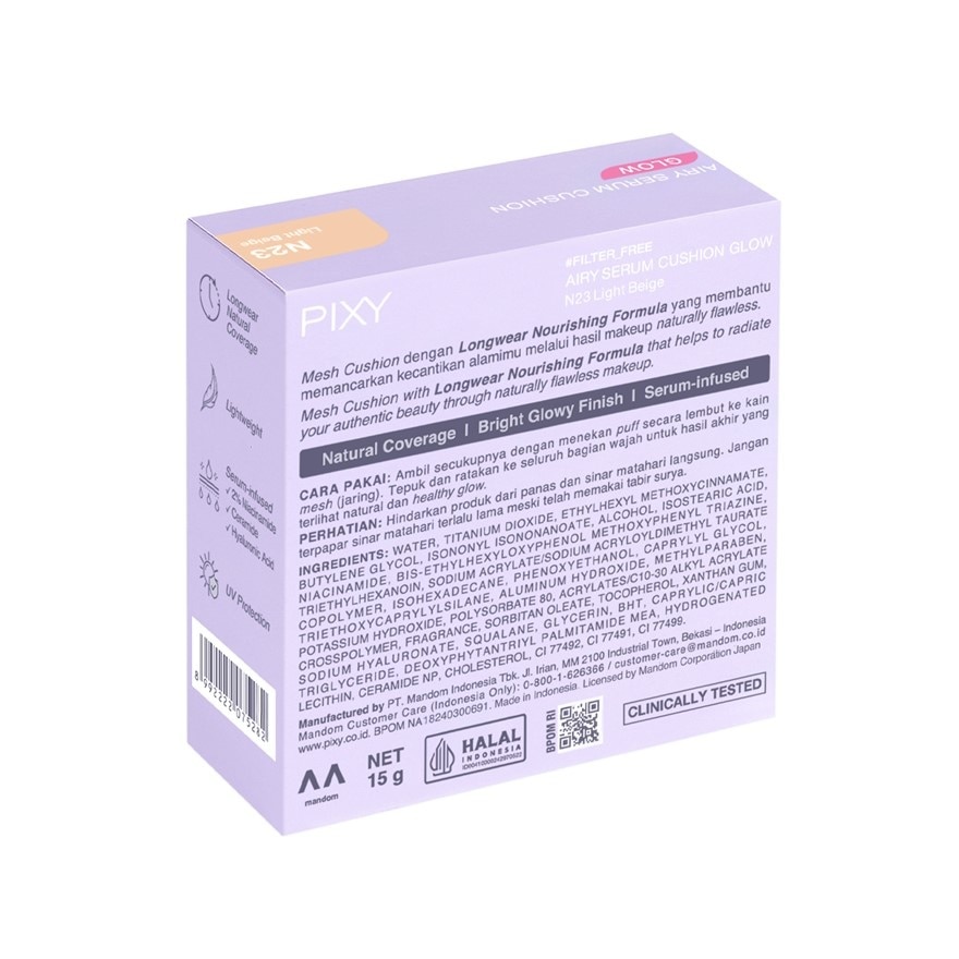 Filter Free Airy Serum Cushion Glow N23 Light Beige 15g