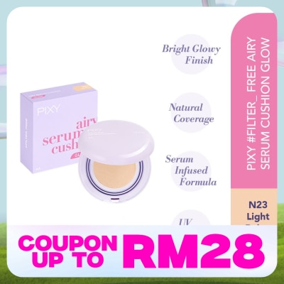 PIXY Filter Free Airy Serum Cushion Glow N23 Light Beige 15g
