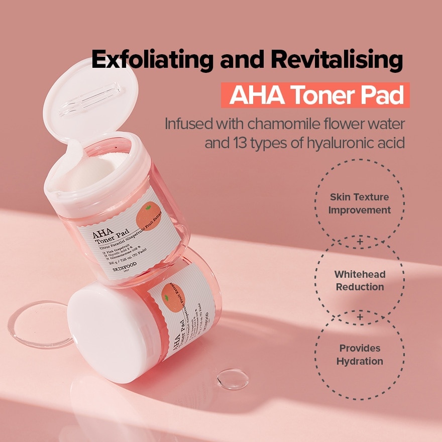 Pink Grapefruit AHA Toner Pad 70S