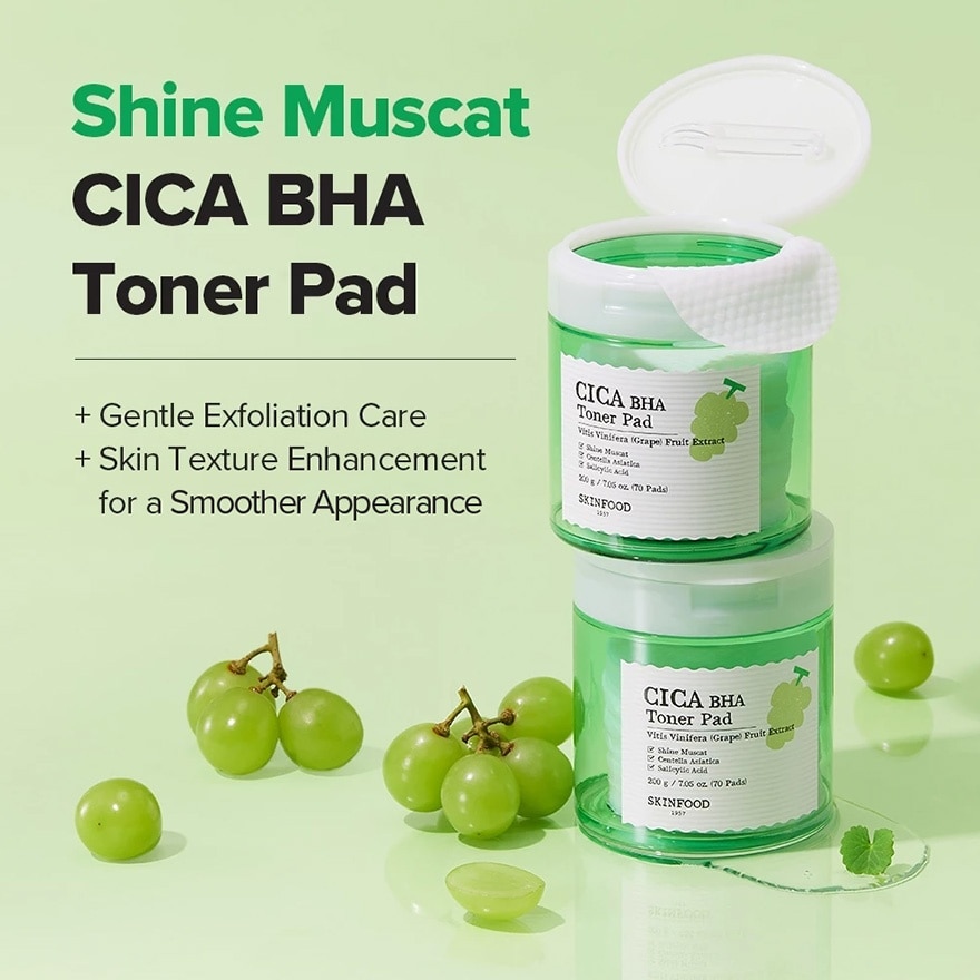 Shine Muscat Cica BHA Toner Pad 70S